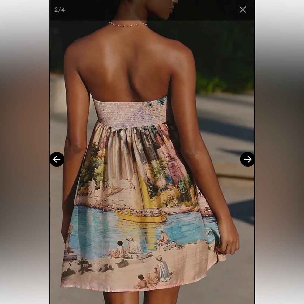 NWT Celandine Strapless Bow-Front Mini Dress SZ Large - Picture 3 of 11